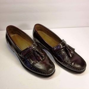 EUC. Bass Jeremy Tassel Loafers Burgundy. 10M